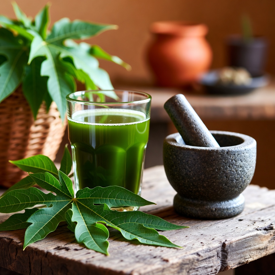 Jugo de hojas de papaya para el crecimiento del cabello: receta natural y eficaz
