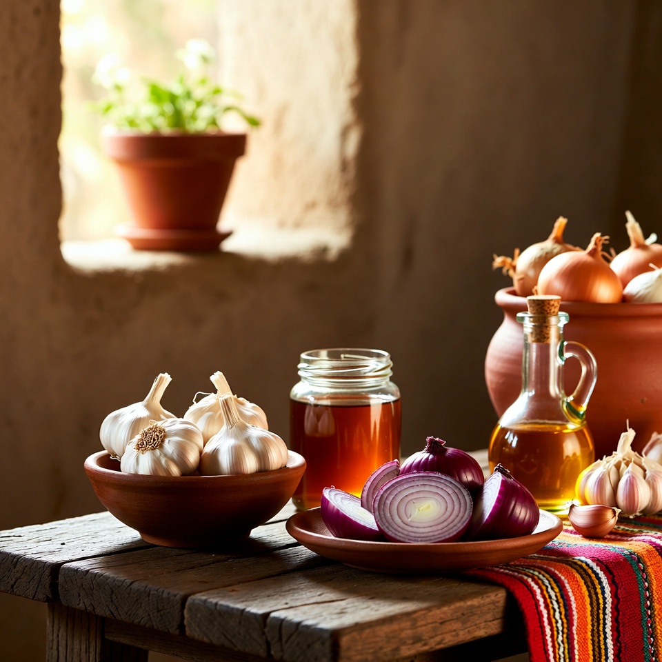 Remedios caseros contra las varices a base de cebolla, ajo y vinagre de sidra de manzana