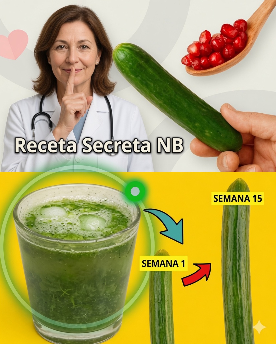 Receta Natural para Aumentar tu Energía Antes de Dormir: El Secreto del Pepino y la Granada