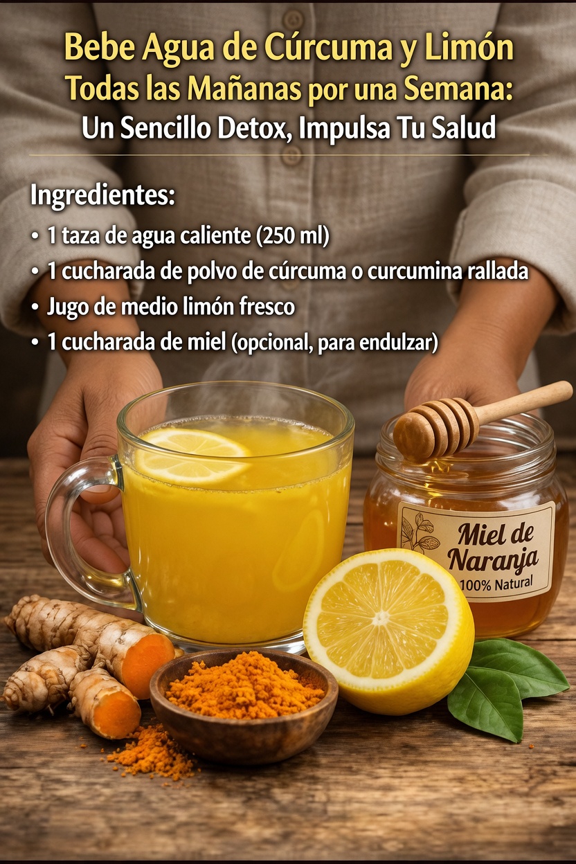 Bebida matutina de cúrcuma, limón, miel y chía: una forma sencilla de comenzar el día con ingredientes naturales