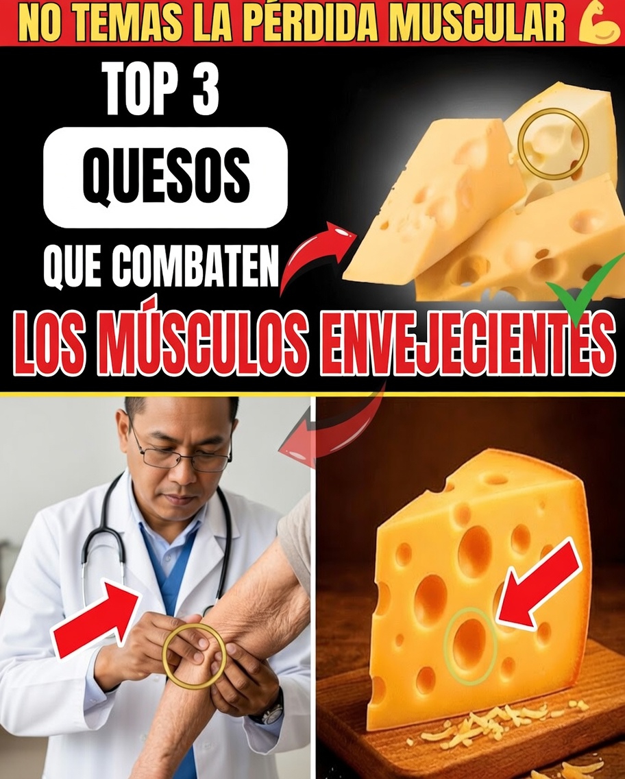 ¿Más de 60 años? Los 3 quesos que podrían ayudarle a preservar su fuerza muscular