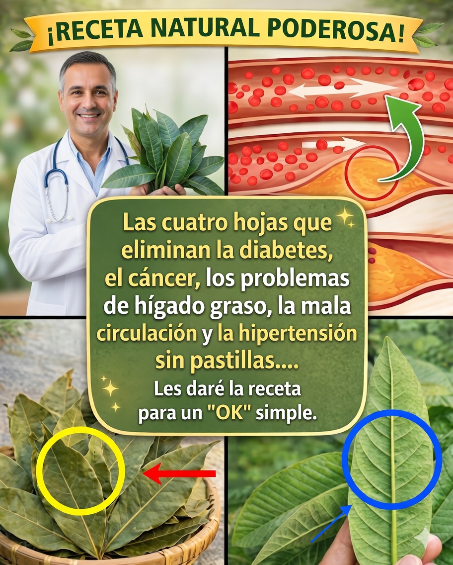 Las cuatro hojas medicinales: aguacatero, guayabo, manguero y laurel — beneficios y uso natural 🌿