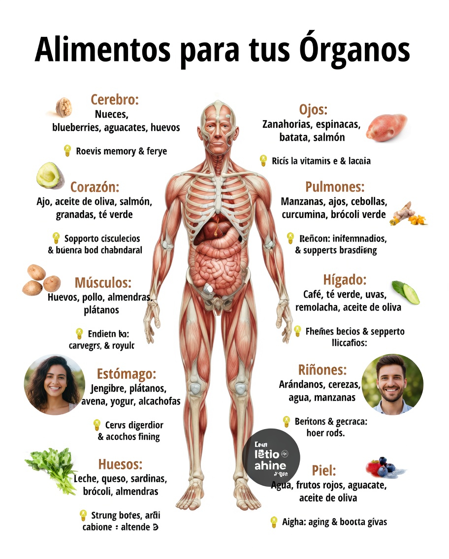 ¿Qué alimentos pueden dañar órganos específicos? Formas sencillas de apoyar la salud de tu cuerpo