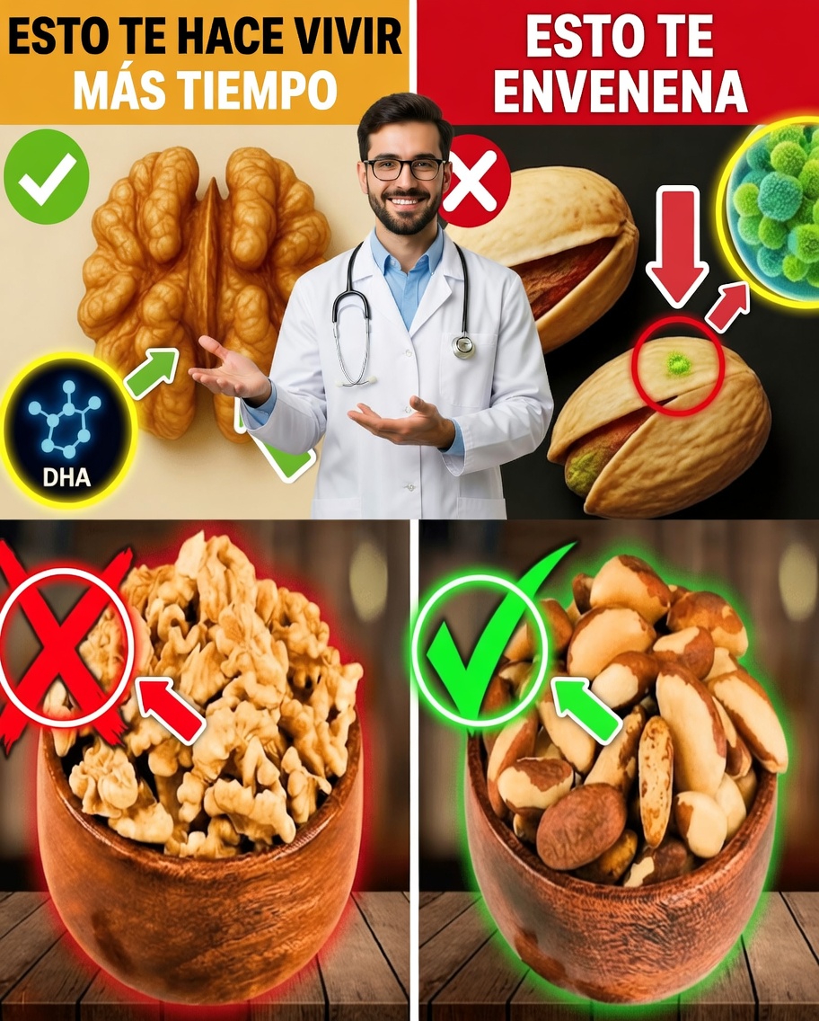 Después de los 60 años: las 4 peores nueces que debes evitar… y las 4 mejores que debes consumir cada día