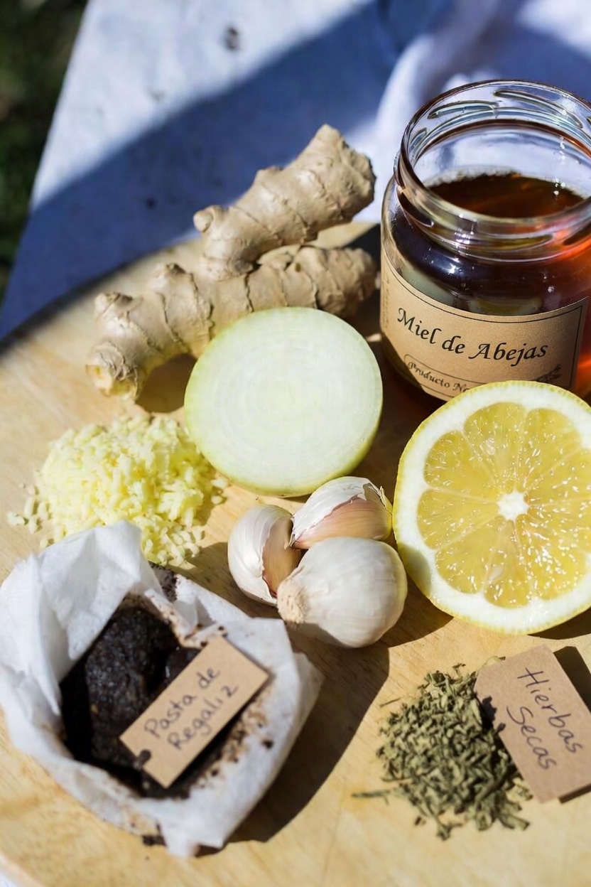 Explorando los posibles beneficios para el bienestar de una mezcla de jengibre, ajo, cebolla, limón y miel: una sencilla guía de preparación casera