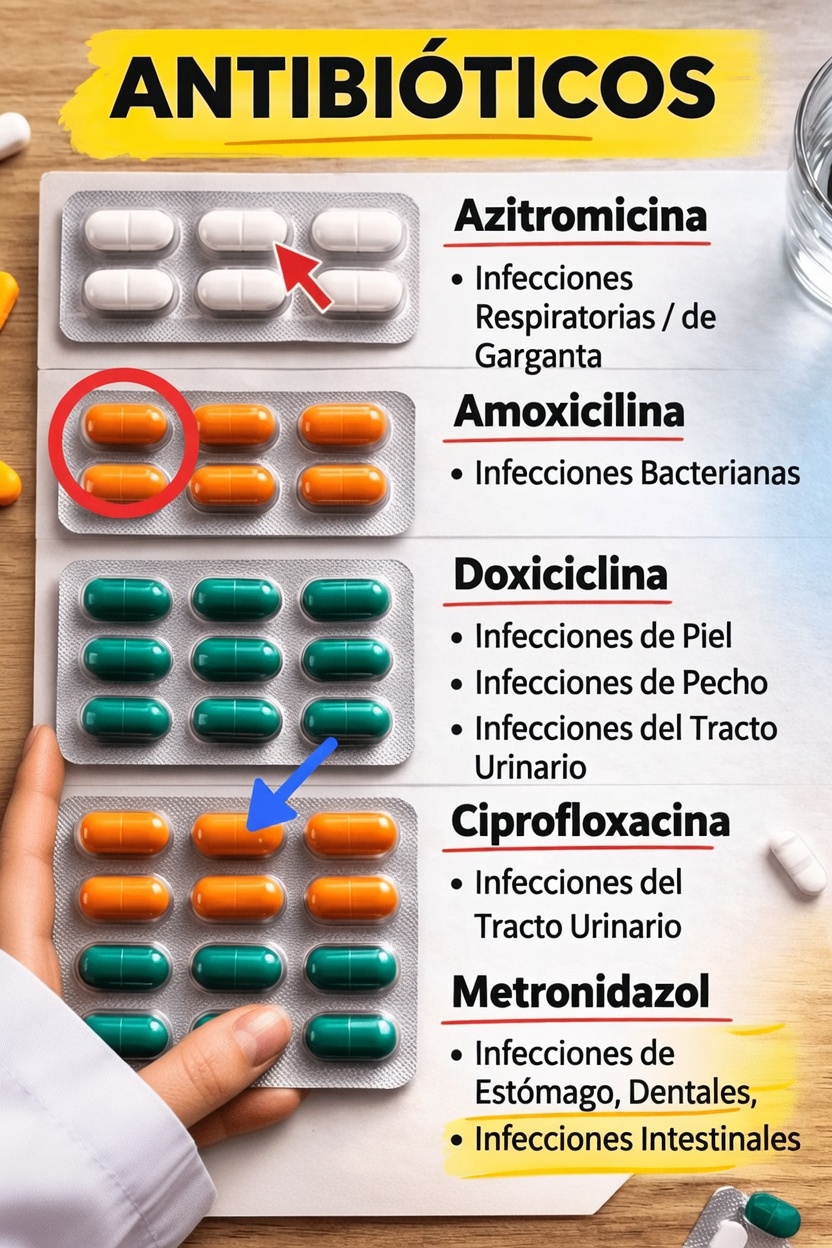 Los 5 antibióticos comunes que todos deberían comprender: usos y datos clave