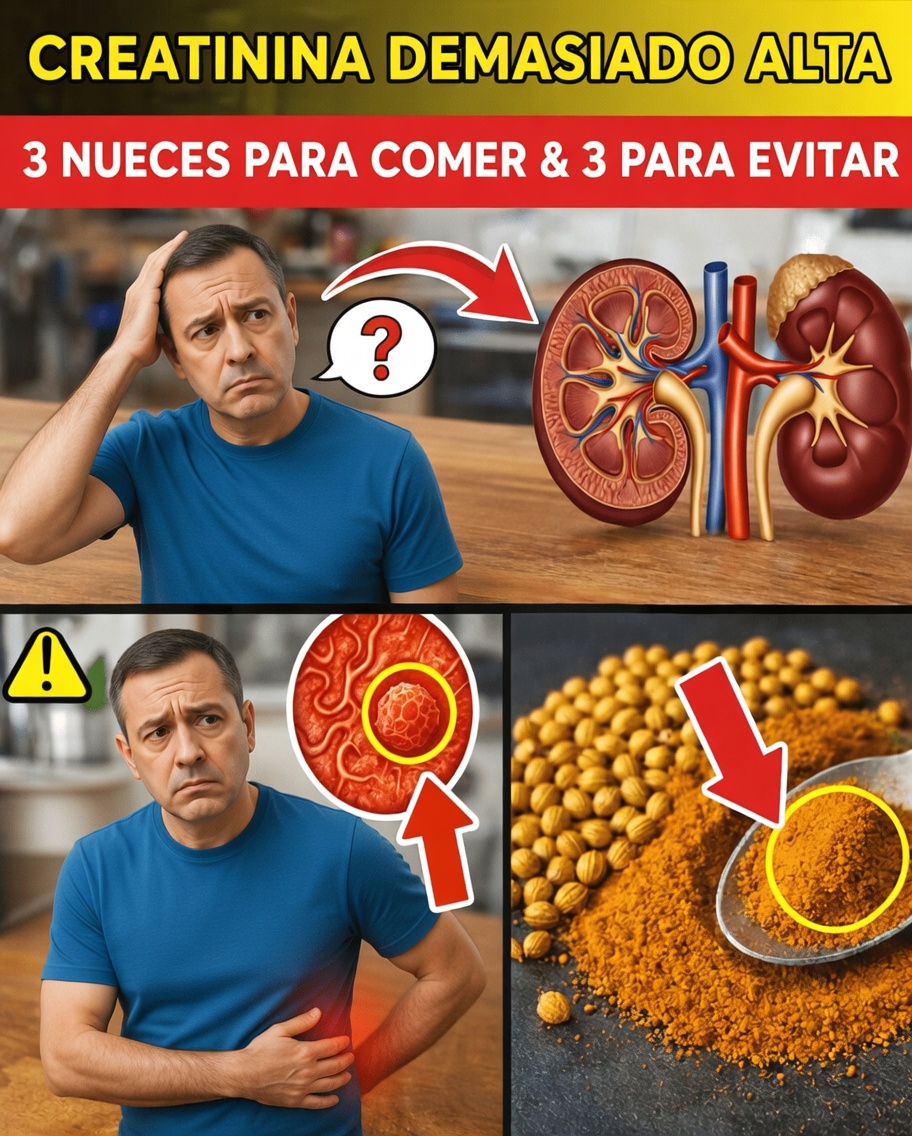 ¿Niveles altos de creatinina? Descubra 3 frutos secos para disfrutar y 3 que debe limitar para el bienestar renal