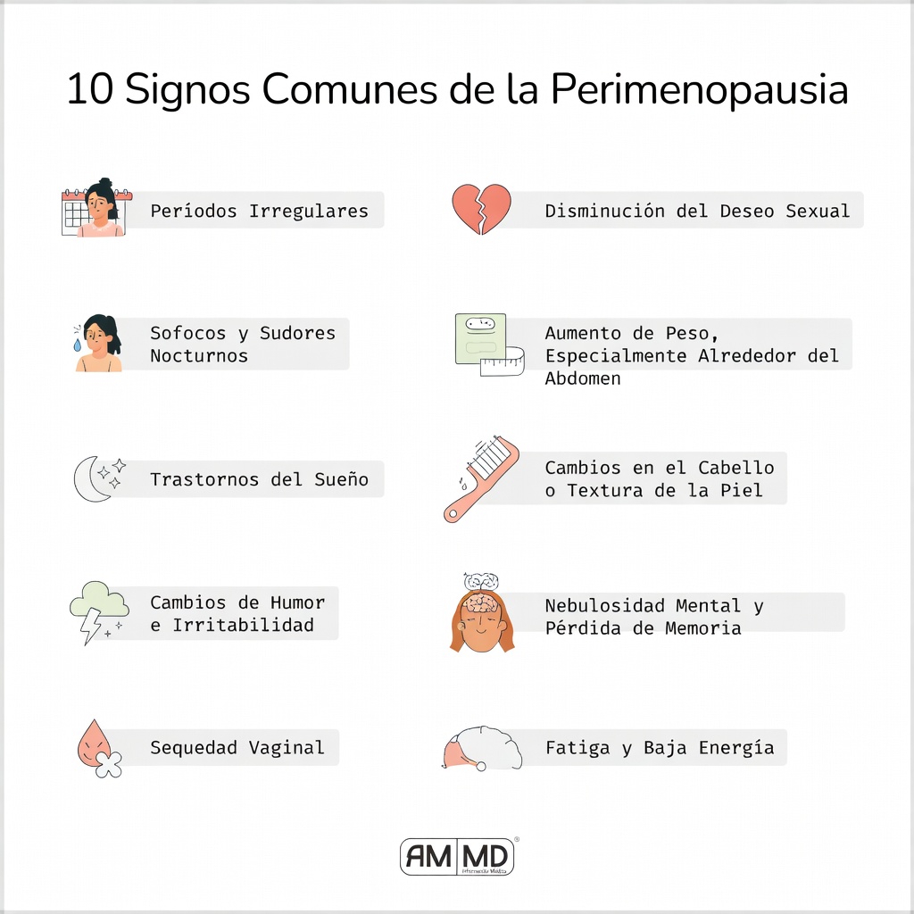 10 signos tempranos de la perimenopausia y la menopausia que debes conocer