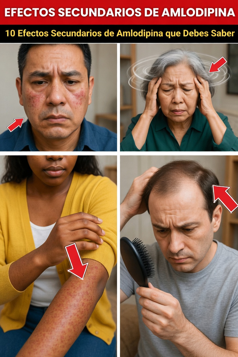 12 efectos secundarios sorprendentes de la amlodipina que los médicos a menudo no mencionan