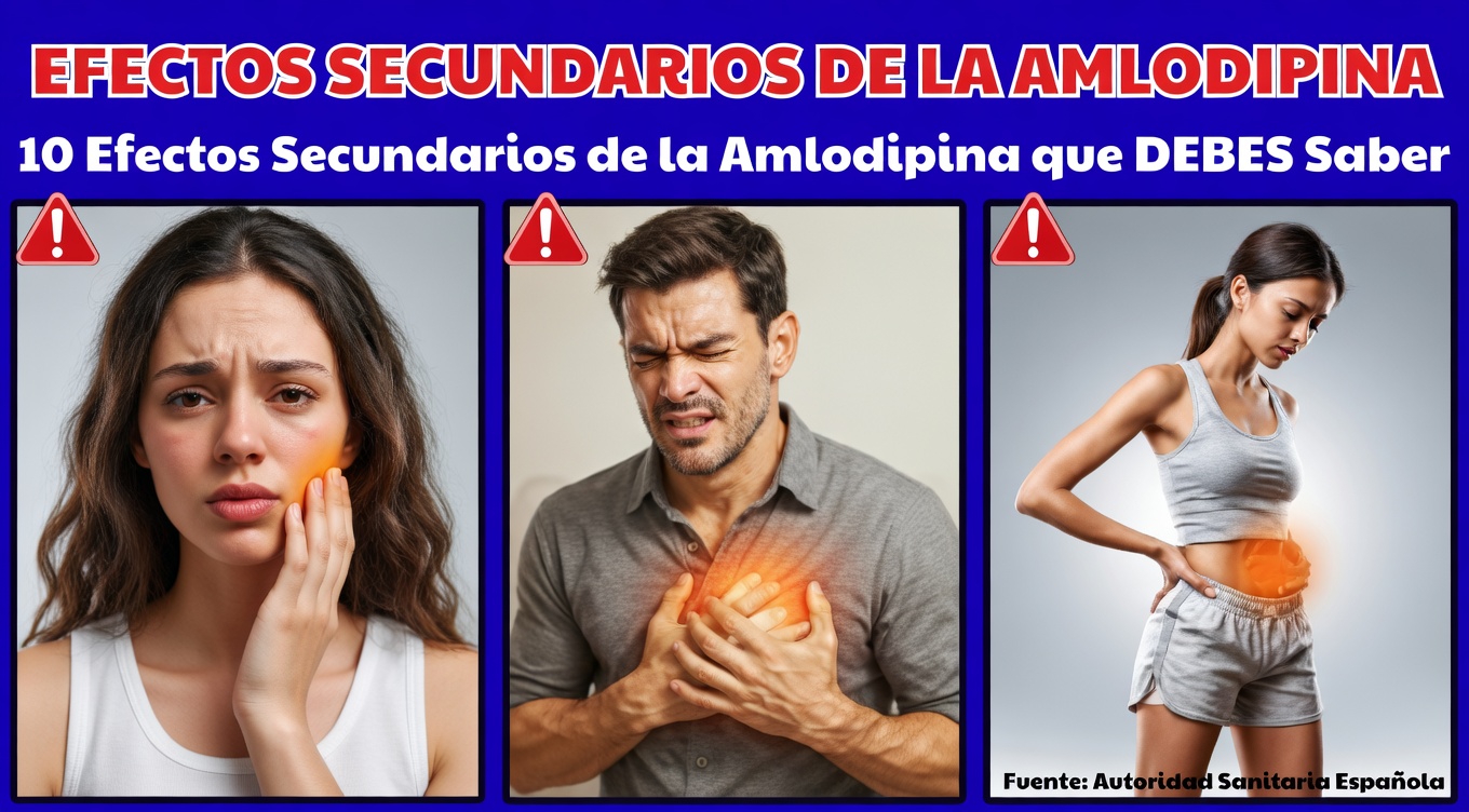 12 efectos secundarios sorprendentes de la amlodipina que los médicos a menudo no mencionan