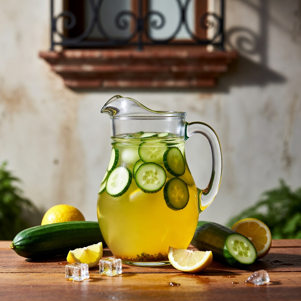 Limonada refrescante de pepino (¡ideal para bajar de peso!)