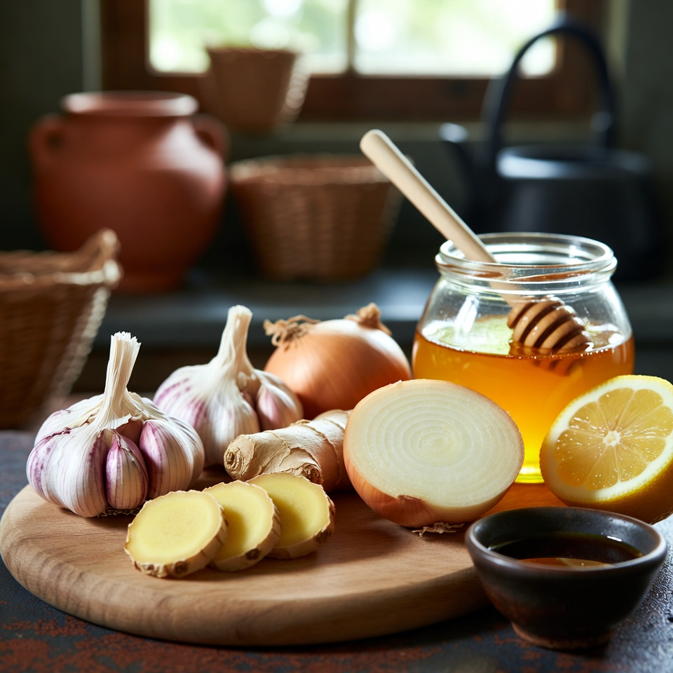 Un remedio natural para la gripe y los resfriados: ajo, jengibre, cebolla, jugo de limón y miel – el impulso definitivo para la salud