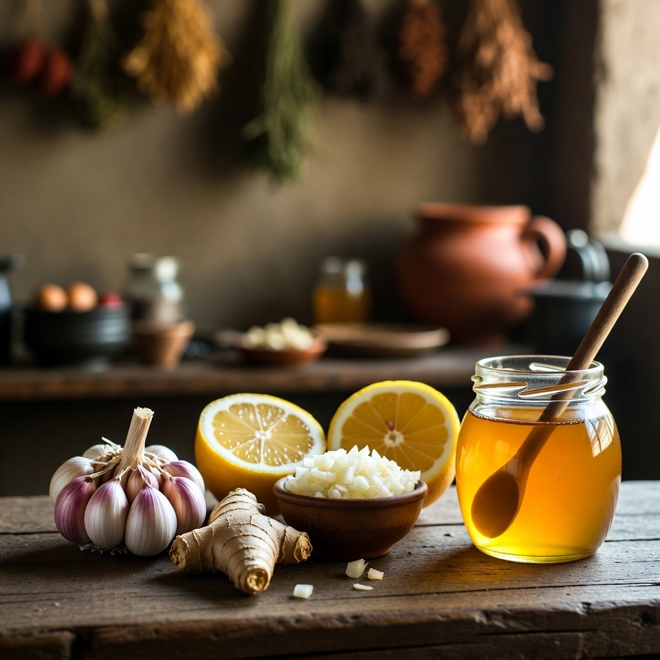 Un remedio natural para la gripe y los resfriados: ajo, jengibre, cebolla, jugo de limón y miel – el impulso definitivo para la salud
