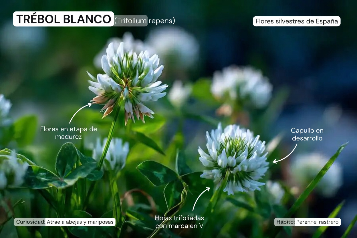 Trébol blanco (Trifolium repens): 15 beneficios y usos caseros