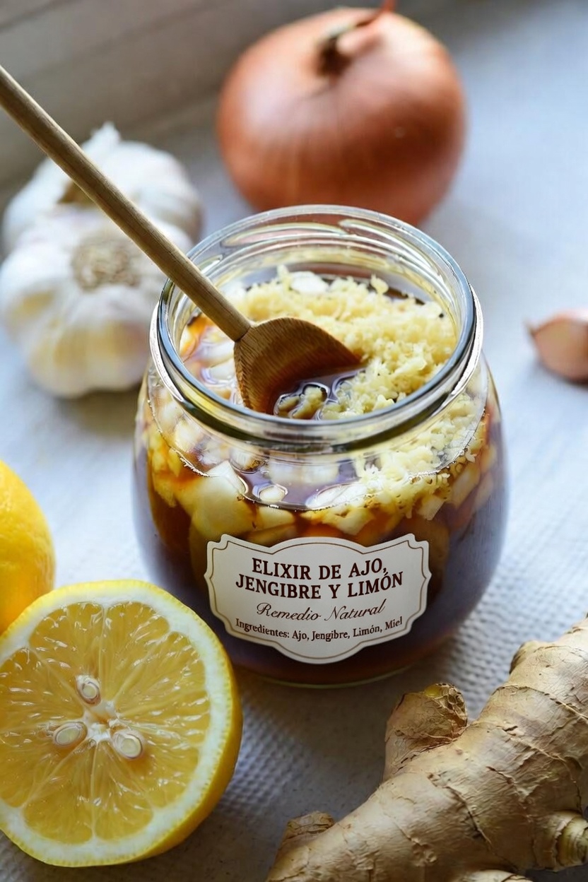 La poderosa cucharada diaria: por qué la gente está mezclando jengibre, cebolla, ajo, limón y miel