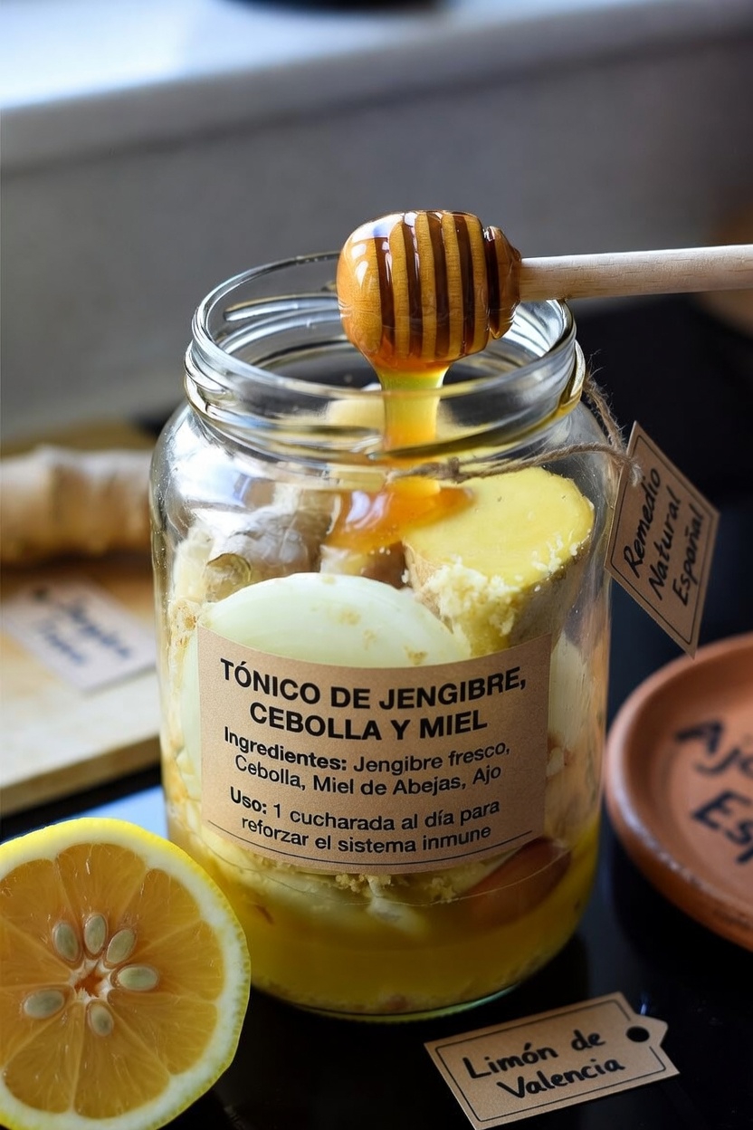 La poderosa cucharada diaria: por qué la gente está mezclando jengibre, cebolla, ajo, limón y miel