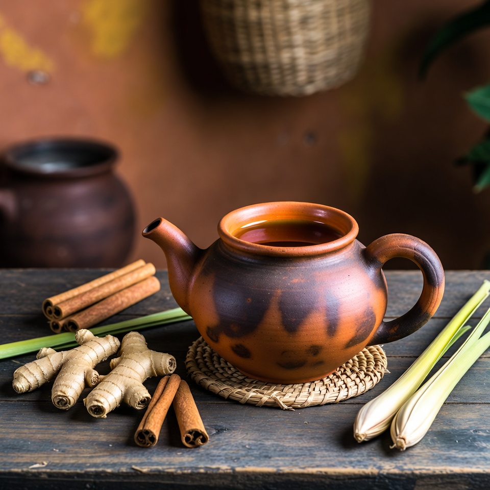 Té ancestral de bienestar: sana con jengibre, hierba de limón y canela