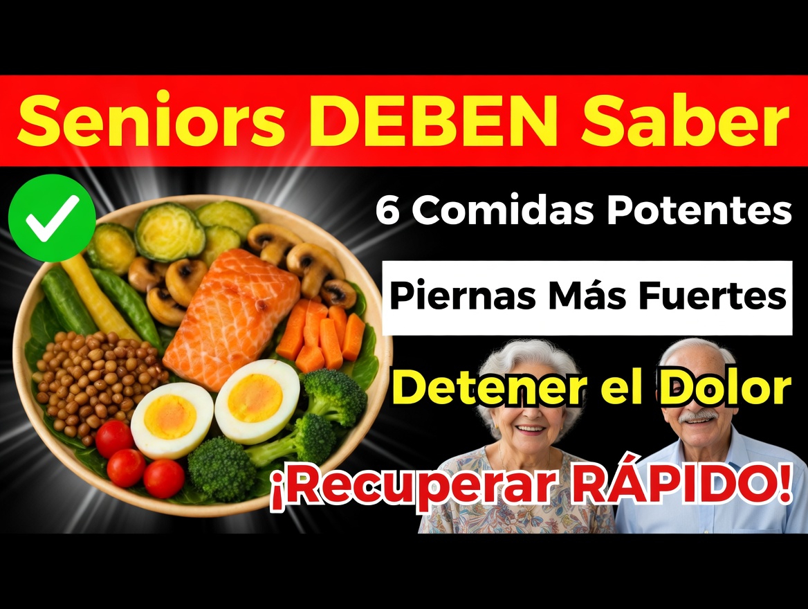 Los 3 mejores alimentos que pueden ayudar a mantener la salud muscular de las piernas en adultos mayores de 60 años