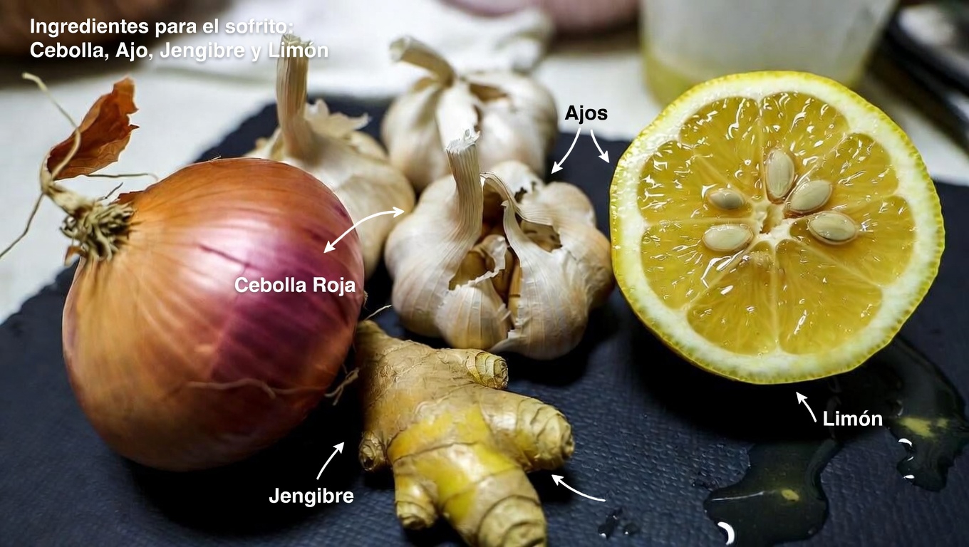 Descubre el poder cotidiano de la cebolla morada, el ajo, el jengibre y el jugo de limón en tu rutina de cocina