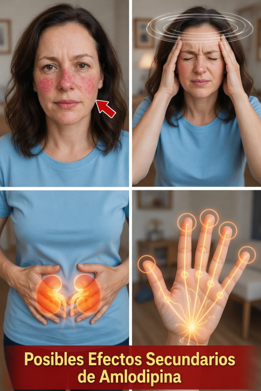 10 efectos secundarios importantes de la amlodipina que debes conocer