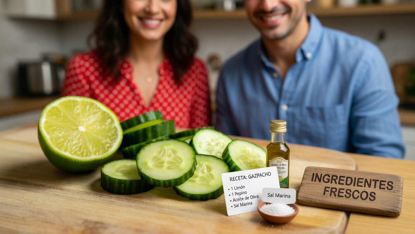 Hábito diario sencillo: agua refrescante de pepino, lima y menta para el confort ocular y la hidratación