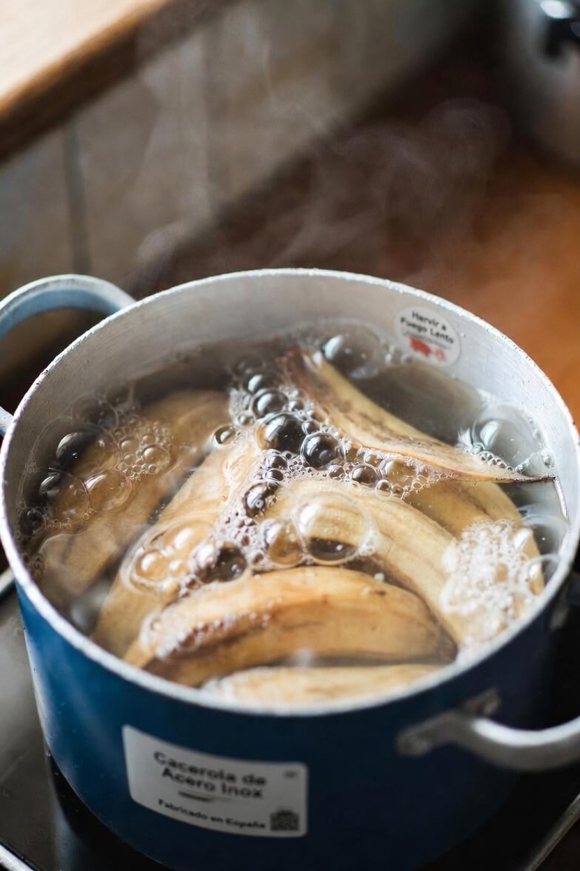 Descubre los sorprendentes beneficios de usar agua hervida de cáscara de plátano como enjuague natural para el cabello y lograr una melena más saludable