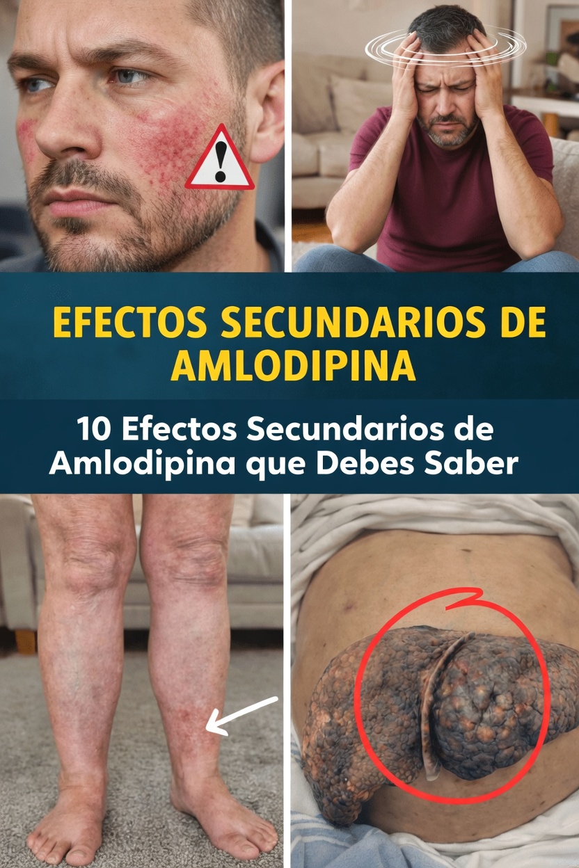 ¿Qué es la amlodipina y por qué causa efectos secundarios?