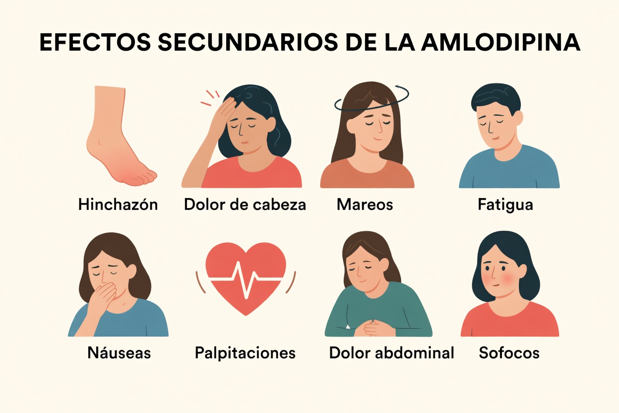 ¿Qué es la amlodipina y por qué causa efectos secundarios?