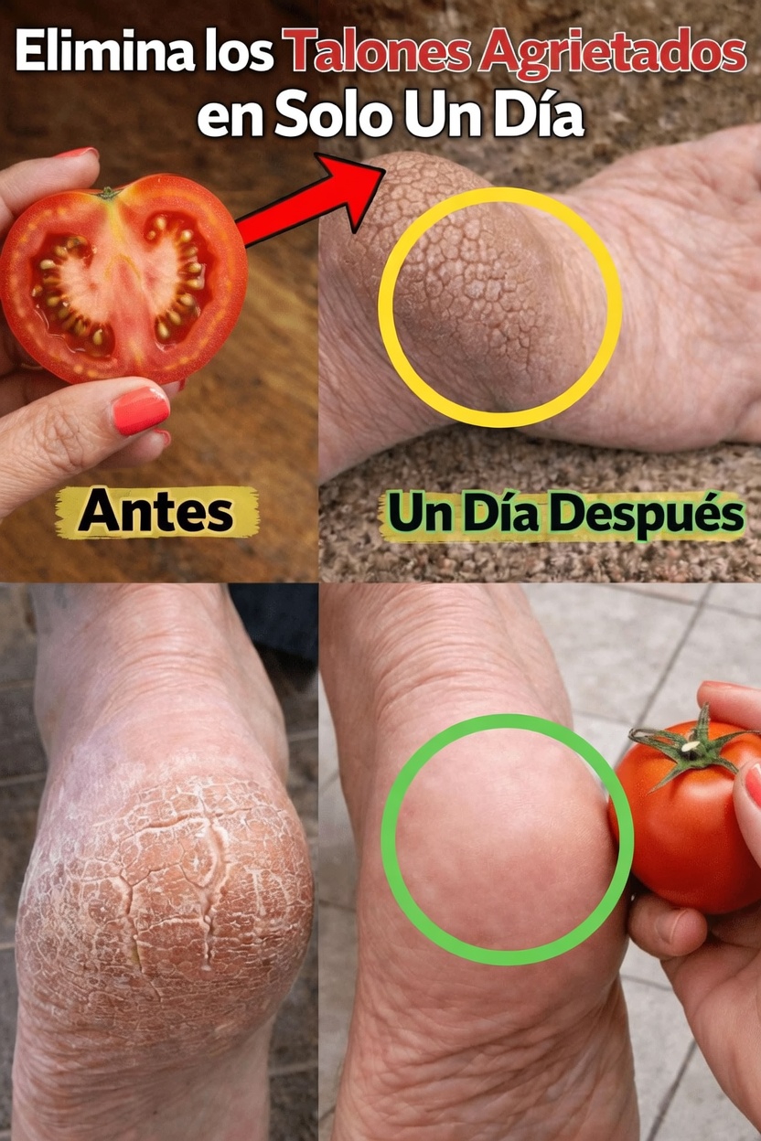 Cómo suavizar y curar los talones agrietados de forma natural con tomates