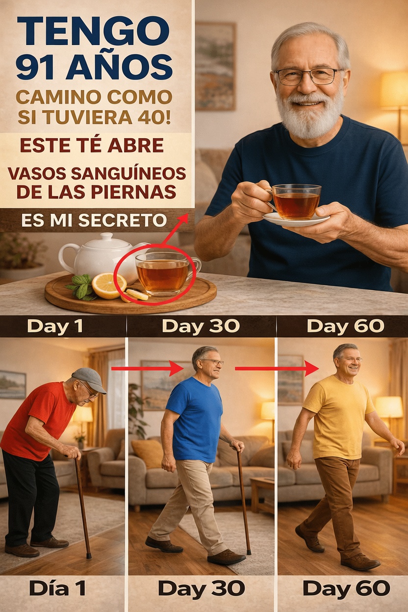 ¿Más de 60? Descubre 3 tés simples para ayudar a fortalecer las piernas y caminar con más facilidad cada día