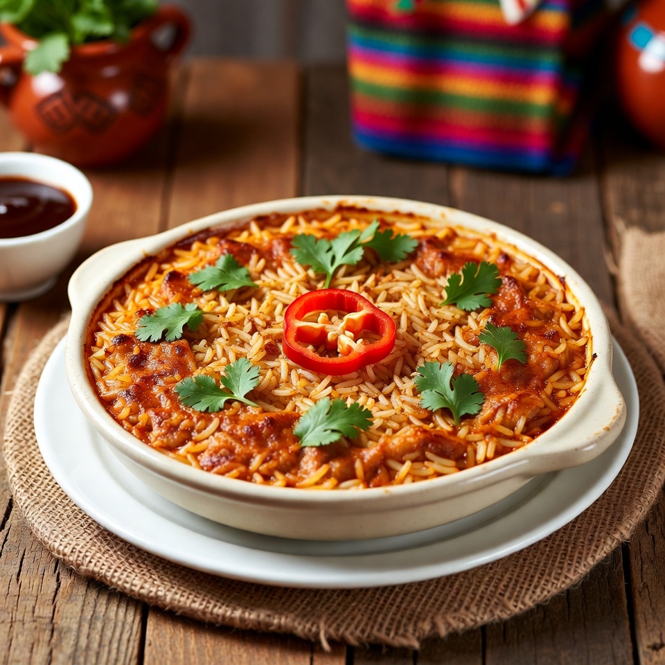Arroz integral mexicano al horno – sin gluten