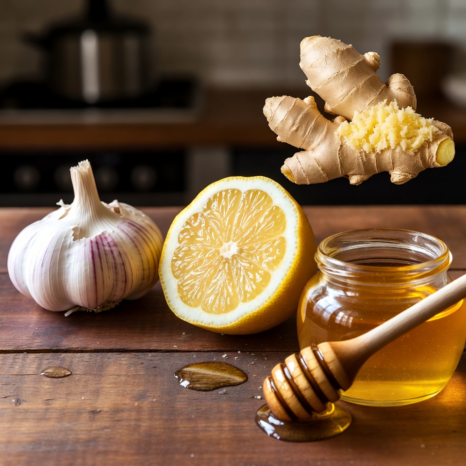Mejora tu salud con este poderoso remedio natural: ajo, jugo de limón, jengibre rallado y miel
