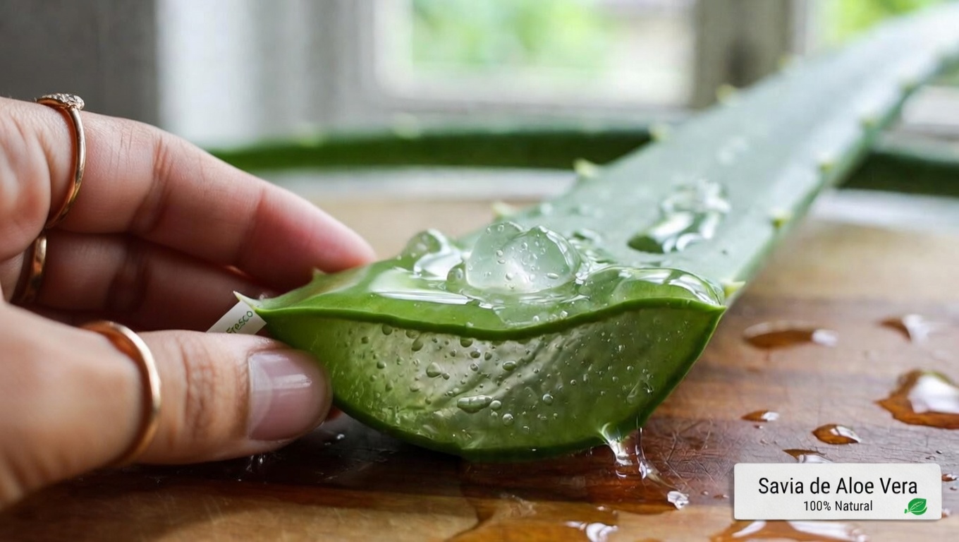 Un sencillo hidratante casero con aloe vera y aceite de coco para una piel hidratada y de aspecto juvenil