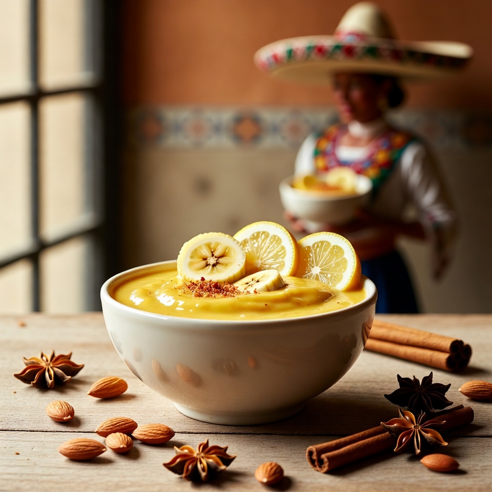 Batido de plátano, limón y jengibre