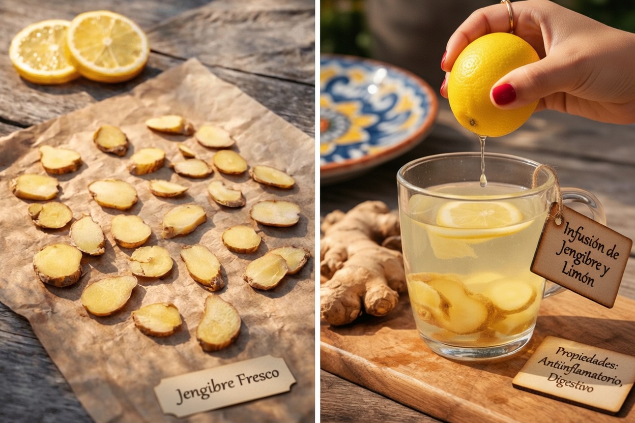 Jengibre y limón como hábito diario de bienestar para apoyar una visión cómoda de forma natural