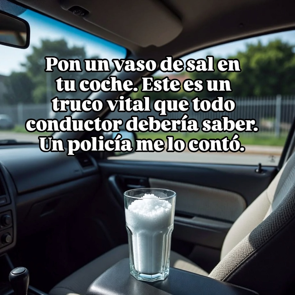 Pon un vaso de sal en tu coche: el truco vital que todo conductor debe conocer (un policía me lo contó)
