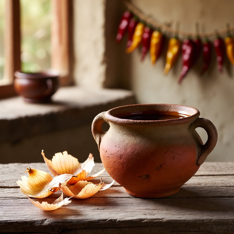 Remedio con cáscara de cebolla
