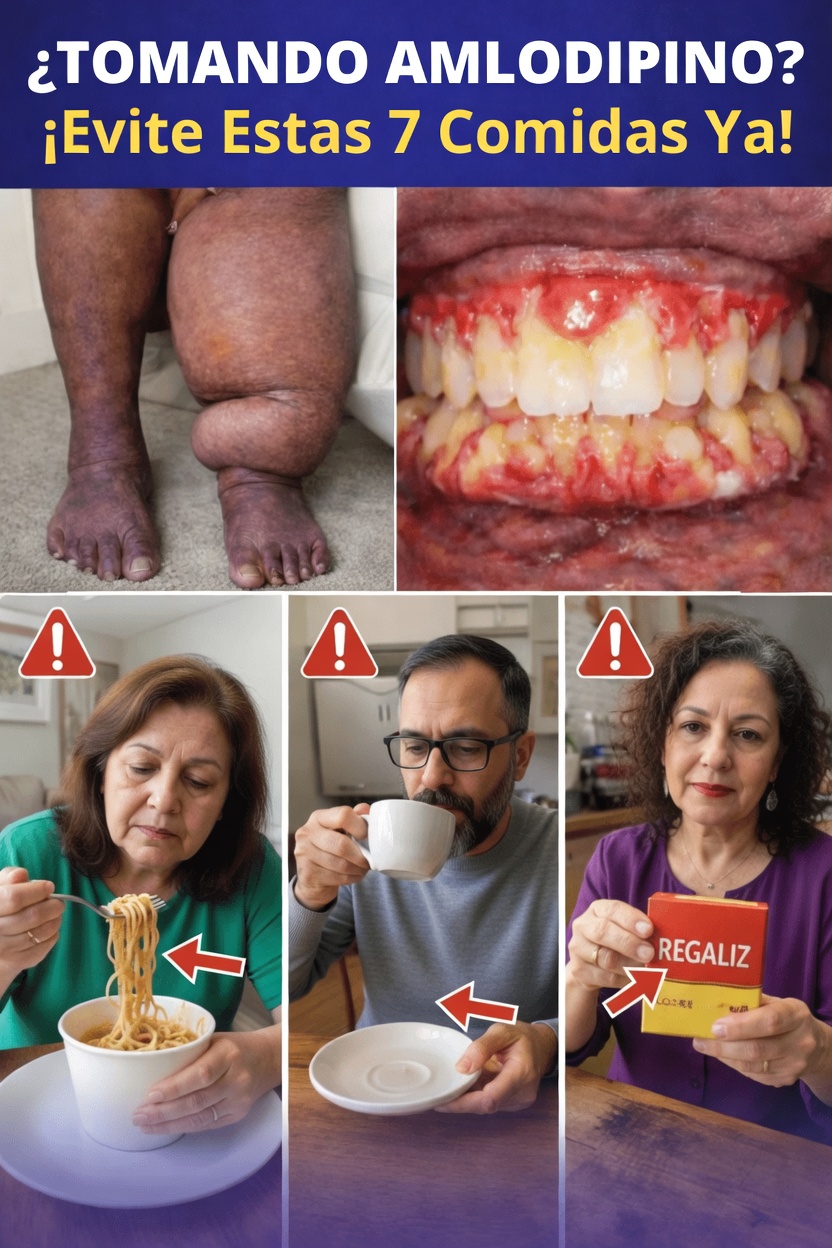 ¿Tomas amlodipino? Descubre 7 alimentos y bebidas que podrían afectar cómo te sientes