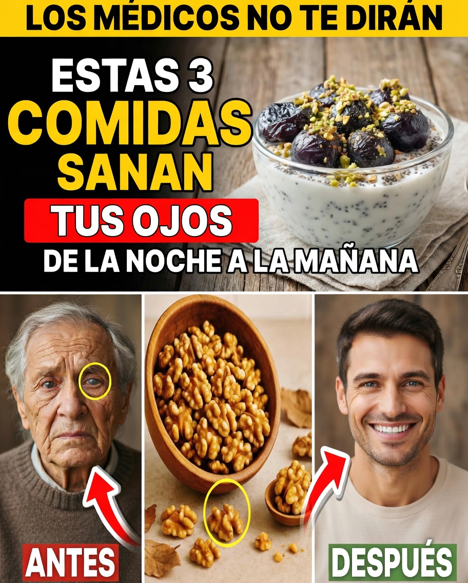 Mayores de 60 años: Bocadillos sencillos antes de dormir para apoyar la salud ocular de forma natural