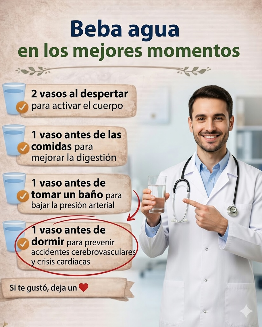 💧⏰ ¿Cuándo beber agua? 4 momentos clave para mejorar tu salud (según la ciencia)