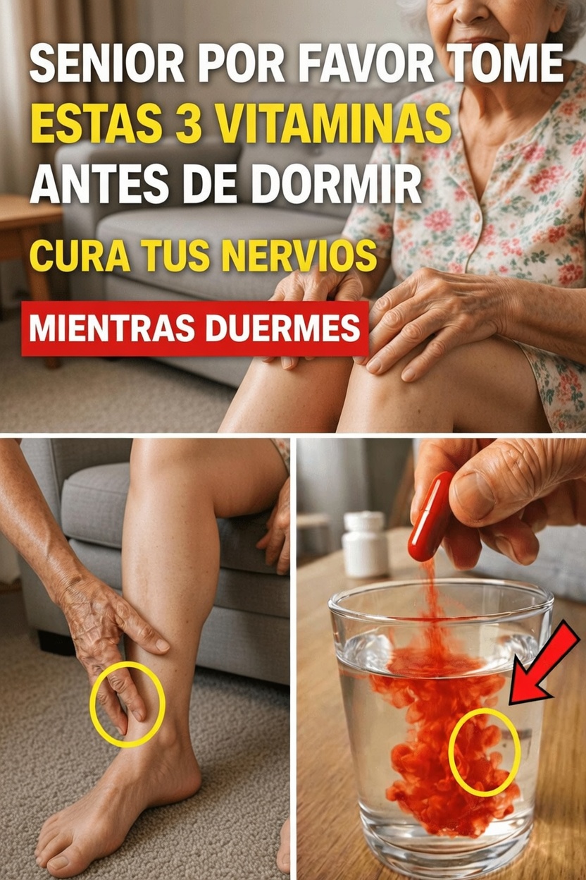 3 vitaminas para antes de dormir que están dando a los adultos mayores piernas más fuertes y firmes de la noche a la mañana (aunque ya lo hayan “intentado todo”)