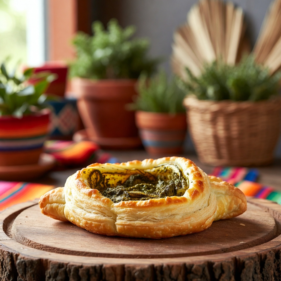 Hojaldre relleno de espinacas