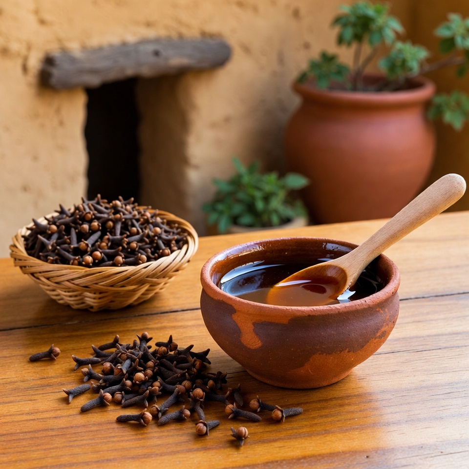 Mezclar clavos de olor con miel
