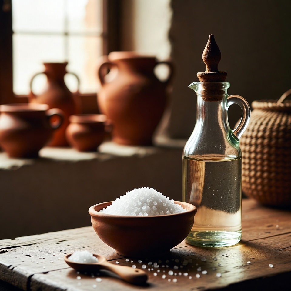 Remedio natural de sal y vinagre para limpiar la energía de la habitación