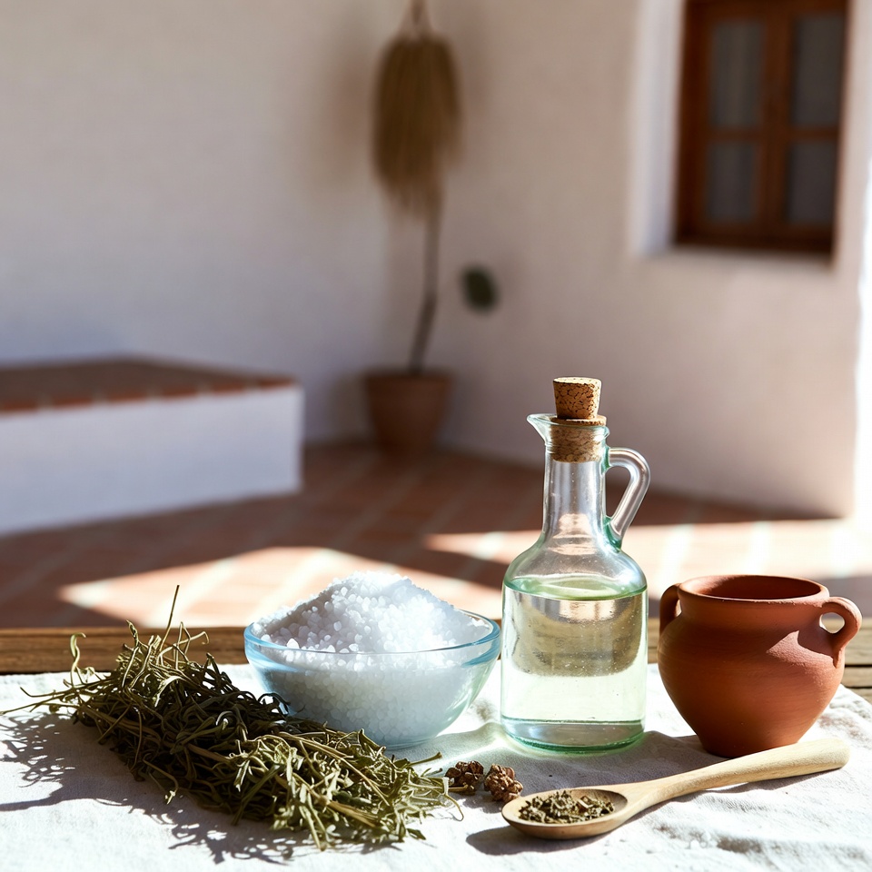 Remedio Natural de Sal y Vinagre para Limpiar la Energía de la Habitación