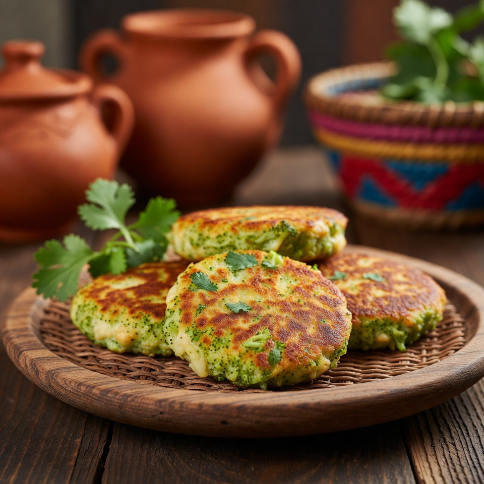 Tortitas de brócoli con queso