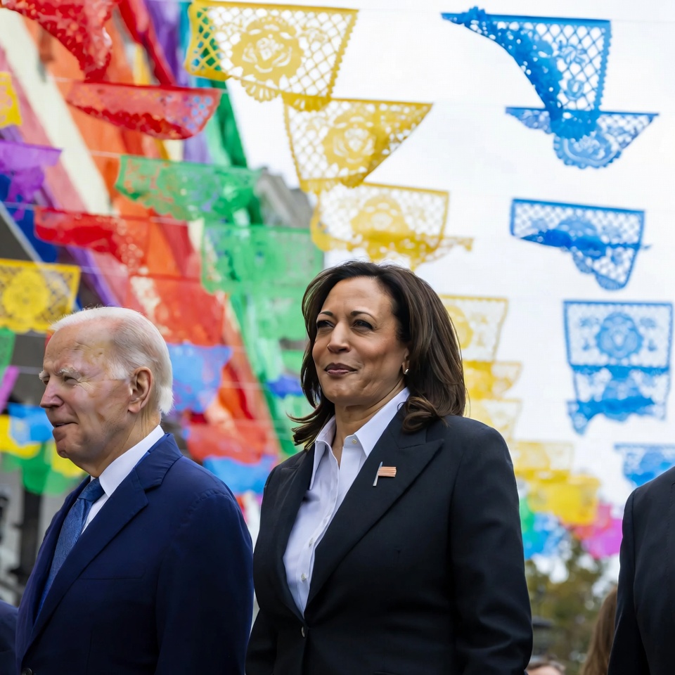 El momento de Kamala Harris y Joe Biden durante la investidura