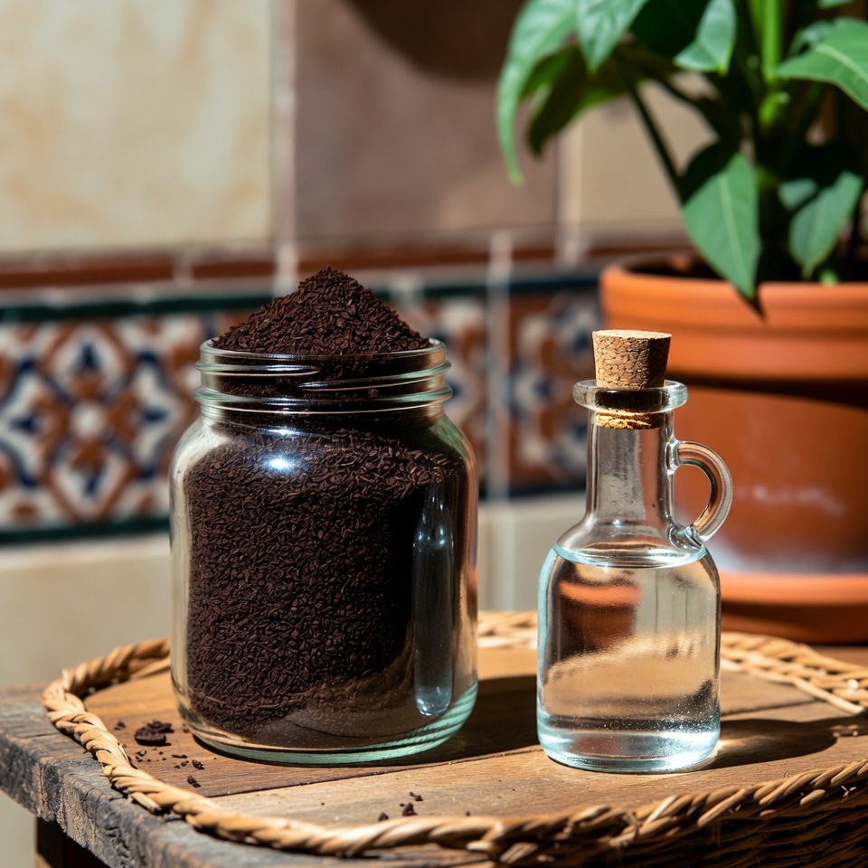 Receta de limpiador natural de café y vinagre para eliminar olores y limpiar