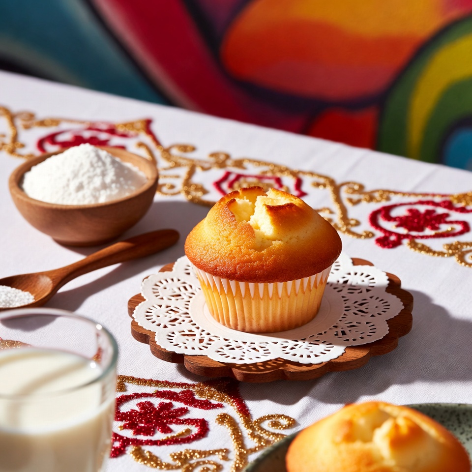 Cupcakes esponjosos de cheesecake japonés de algodón