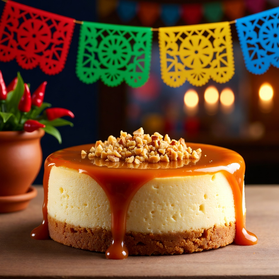 Delicia de tarta de queso cremosa de caramelo